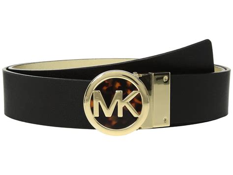 black and gold michael kors belt|Michael Kors reversible leather belt.